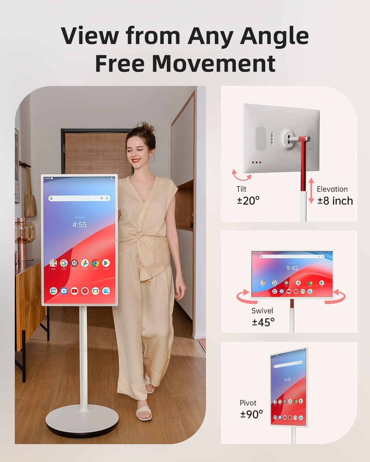 Versatile MegPad 32" 4K Smart Monitor: Wireless Projection & Enhanced Mobility