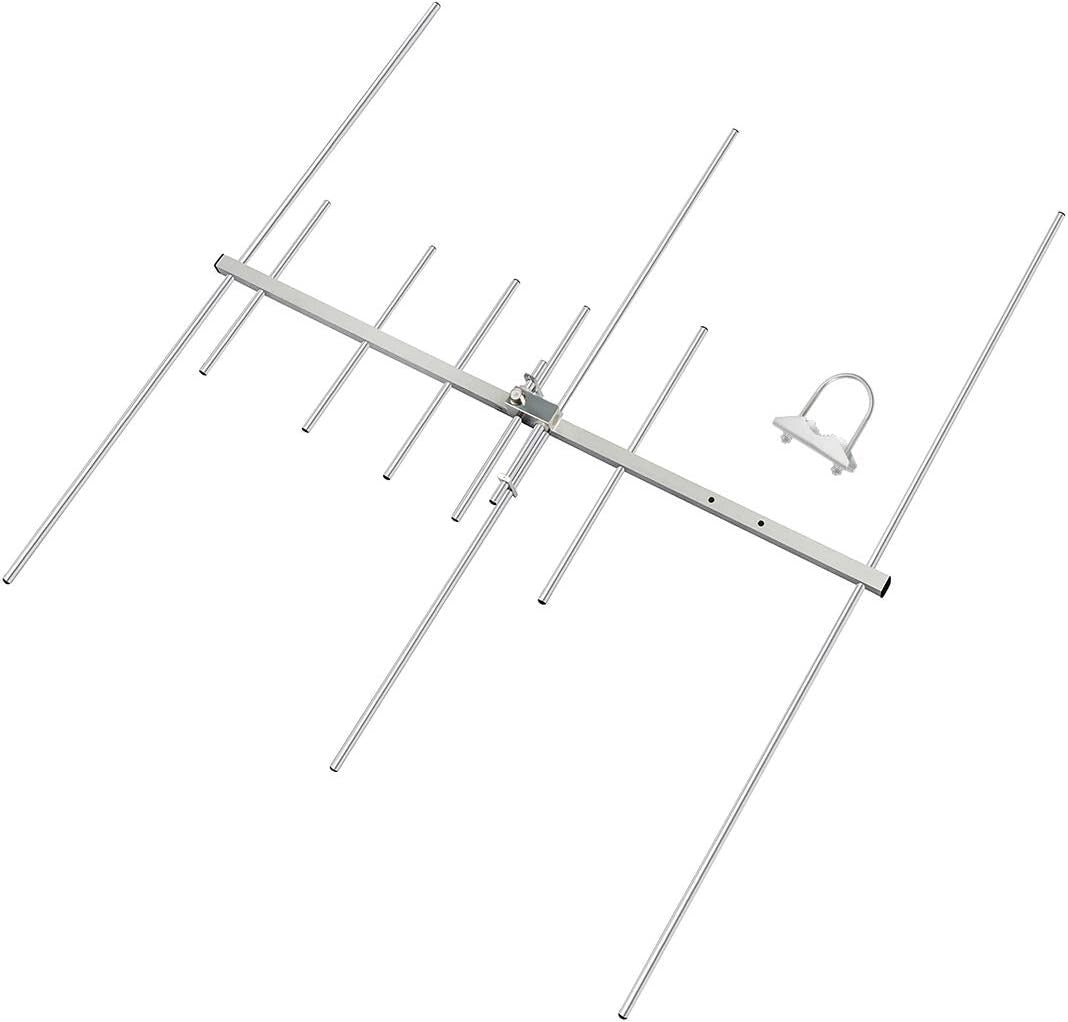Dual-Band 9.5/11.5dBi Yagi Antenna for VHF/UHF - 100W Power, 8 Element Beam