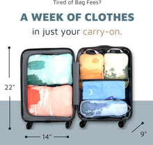 Load image into Gallery viewer, Ultimate Travel Packing Cube Set - Two-Zipper System for Compact Luggage Storage