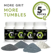 Load image into Gallery viewer, Complete Rock Tumbling Media Grit Kit with Premium Filler Pellets - USA Made