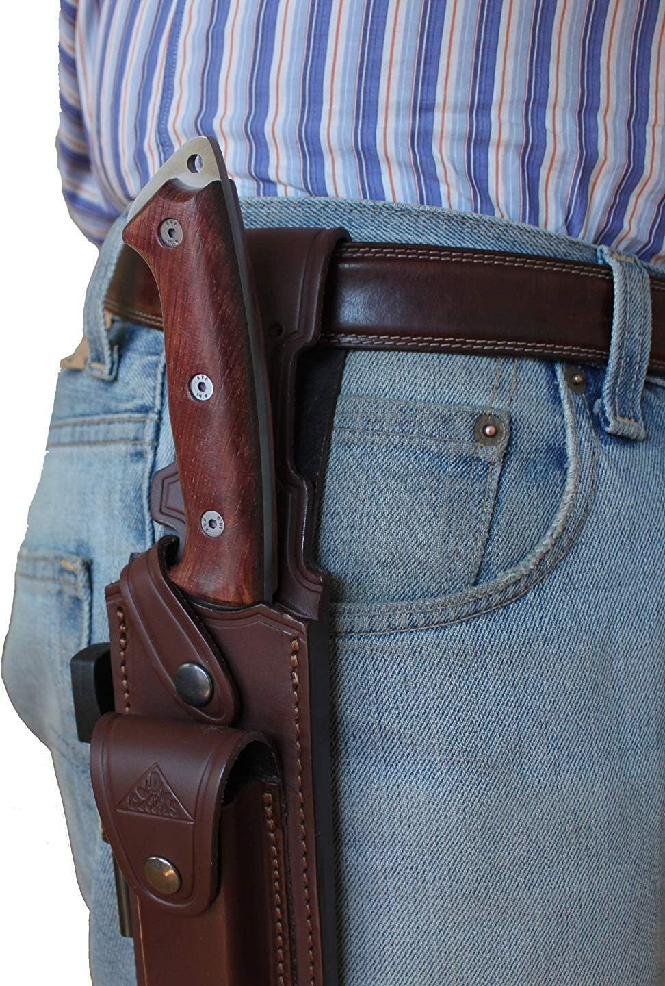 Celtibero Tactical Survival Knife with Cocobolo Handle & Leather Sheath