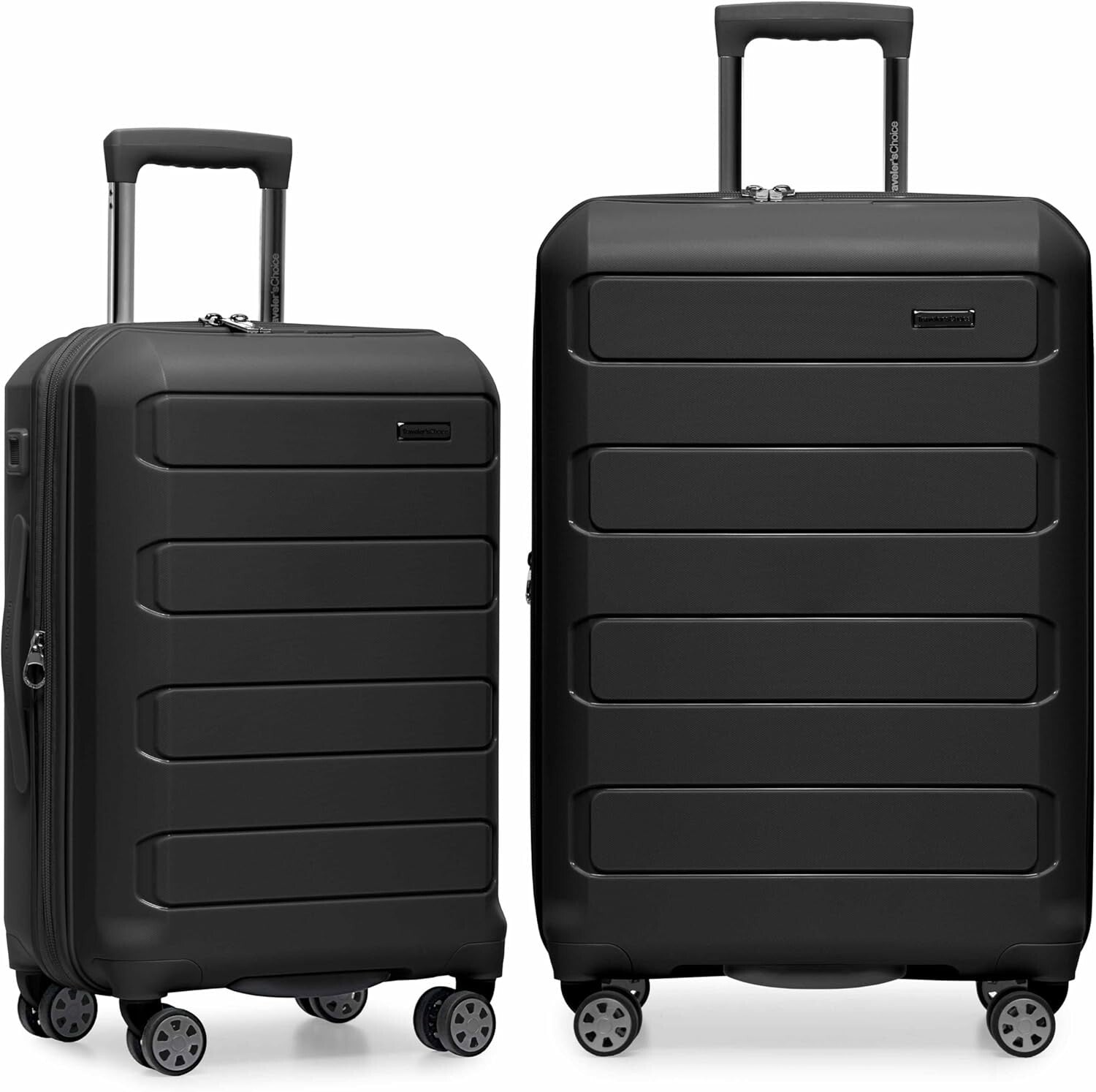 Pagosa Indestructible Hardshell 2-Piece Expandable Luggage Set with USB Ports