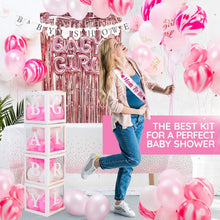 Load image into Gallery viewer, Stylish Jumbo Pink Baby Shower Décor - 165 Pieces Including Banners and Balloons