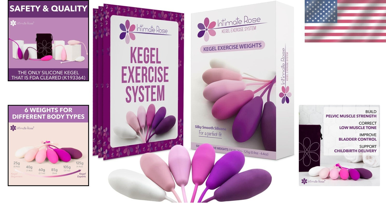 Doctor-Recommended Kegel Weights Training Kit - Pelvic Floor Solution for Women