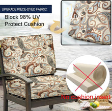 Load image into Gallery viewer, UV-Resistant Vintage Cushion Slip Covers with Ties - Fits 24x22x4 Inch Chairs