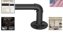 Load image into Gallery viewer, 240-Inch Heavy Duty Black Curtain Rods - Room Darkening &amp; Stylish Design