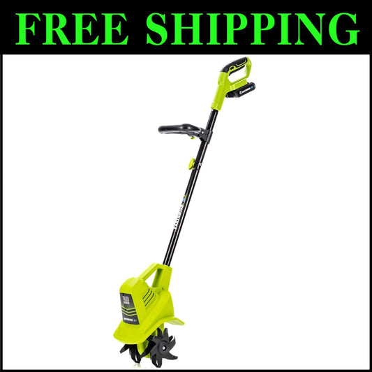 20V Cordless Electric Garden Tiller with 7.5-Inch Width - Eco-Friendly Choice