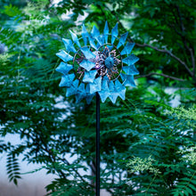 Load image into Gallery viewer, Durable 75in Solar Wind Spinner with Multi-Color LED Lighting for Outdoors