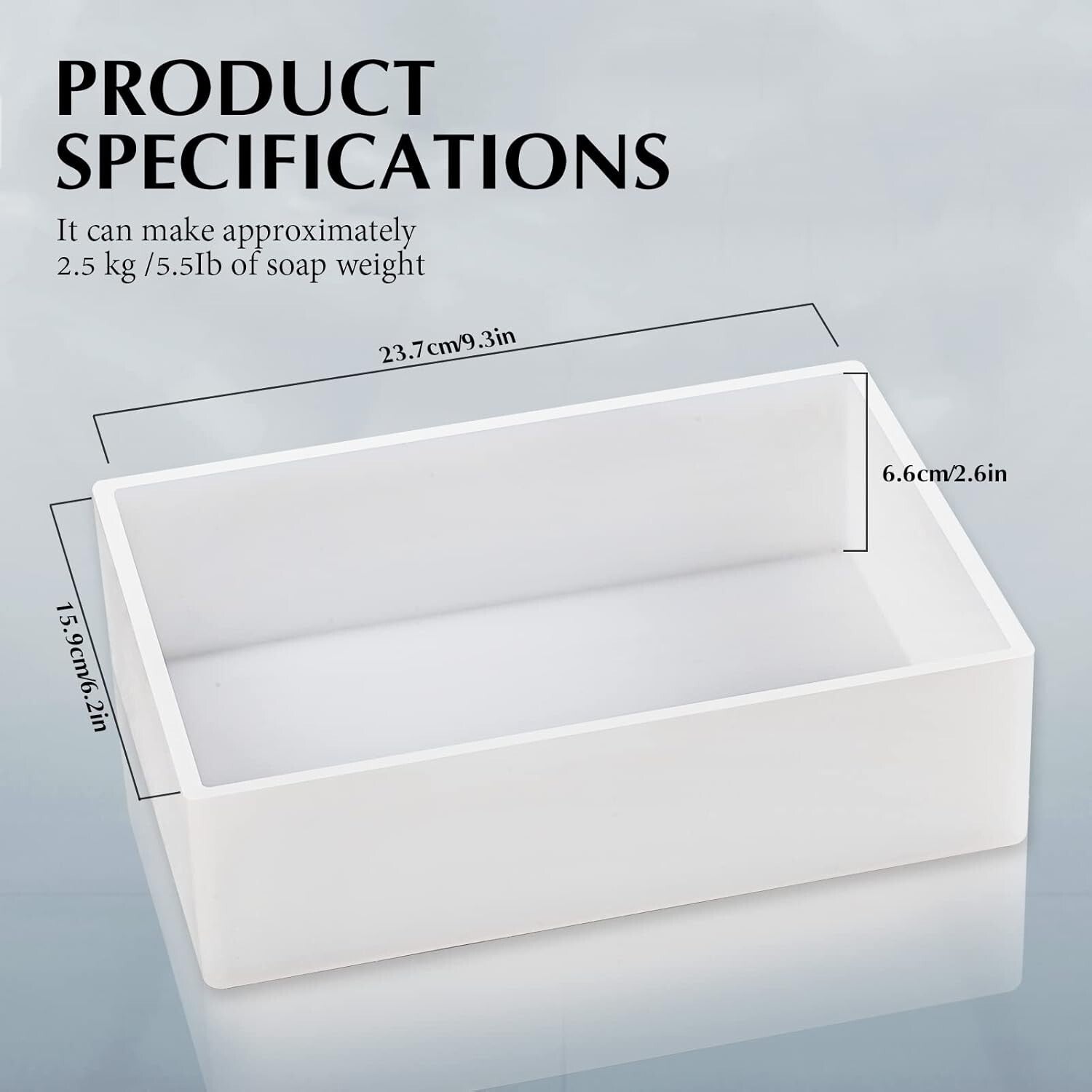 Premium Quality Silicone Soap Mold - 9 Bar Capacity with Easy Demolding Features