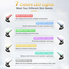 Load image into Gallery viewer, Multifunctional Skin Care Device with 7 LED Modes - Glossy Black Massager