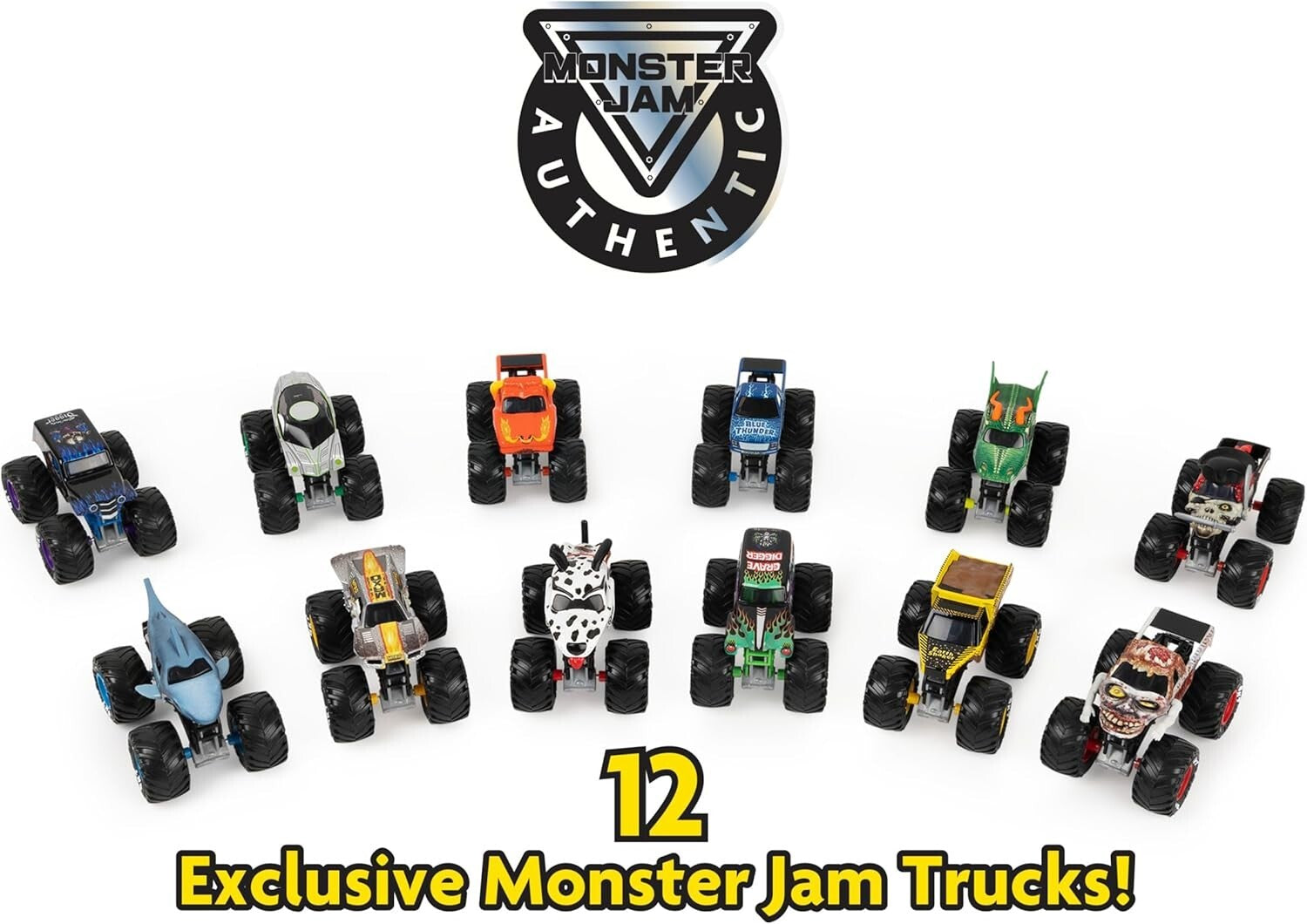 Exclusive 12-Pack of 1:64 Monster Jam Trucks - A Must-Have for Young Collectors