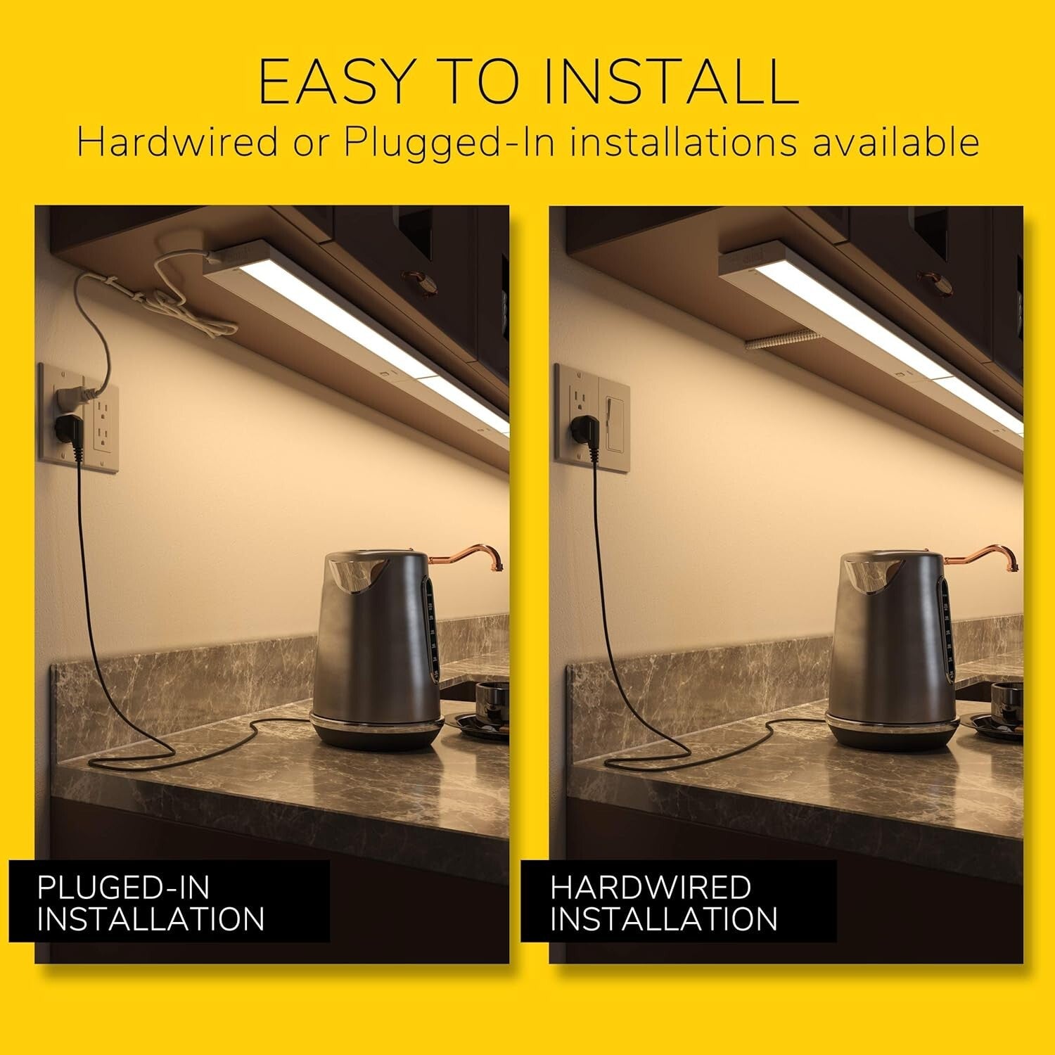 Selectable 3 Color Level LED Kitchen Lighting - 40 Inch, Bronze Finish, Dimmable