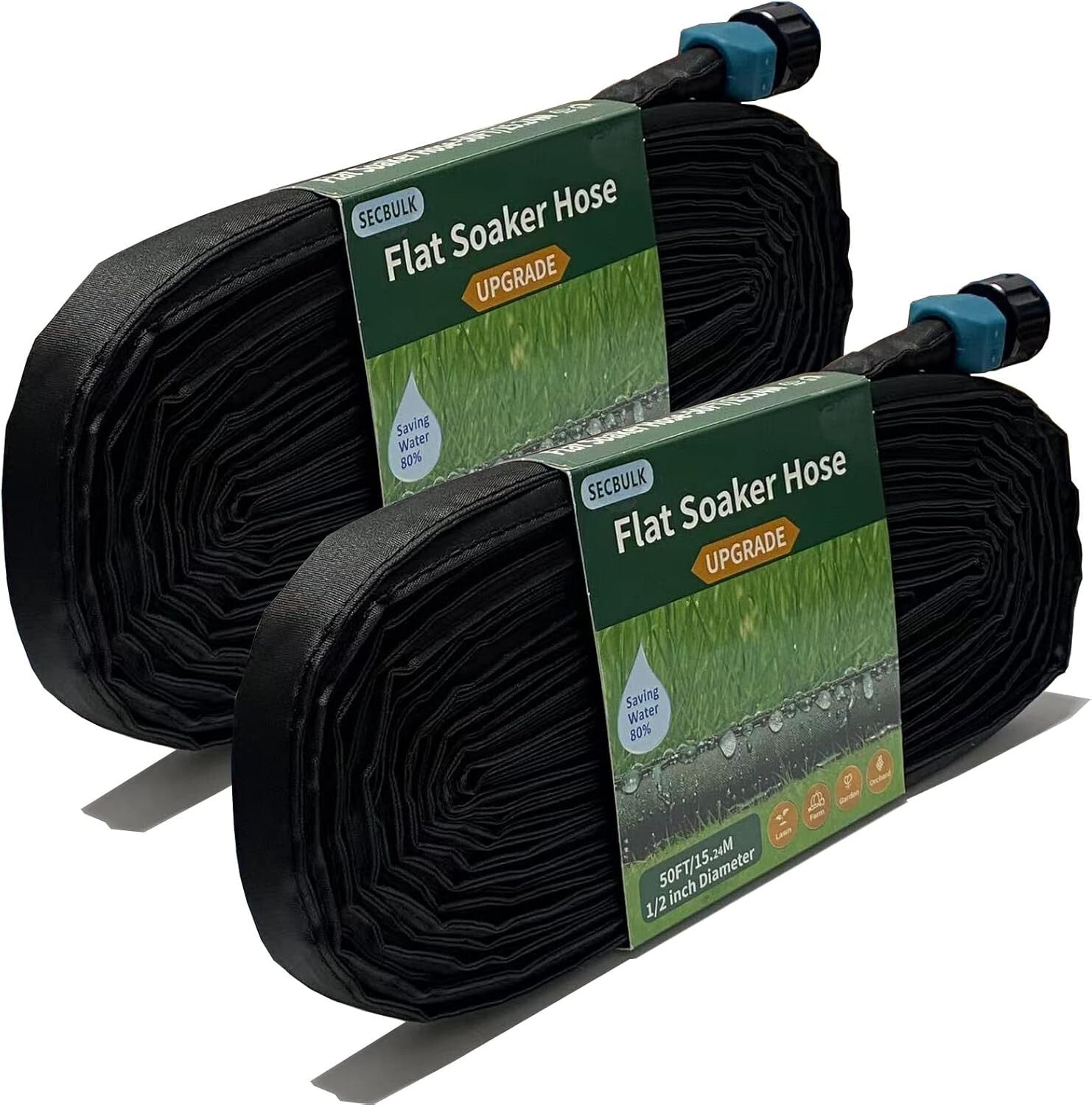 Durable Dual-Layer 100 ft Soaker Hose with Linkable Design for Garden Irrigation