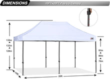 Load image into Gallery viewer, Heavy-Duty 10x20 Canopy Tent with UV Protection - Ideal for Festivals &amp; Parties
