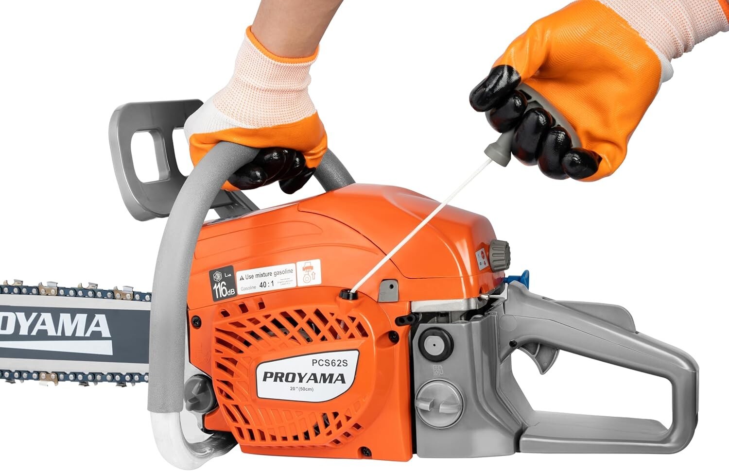 Durable 20 Inch 62CC Gas Chainsaw - Lightweight and Anti-Vibration Design