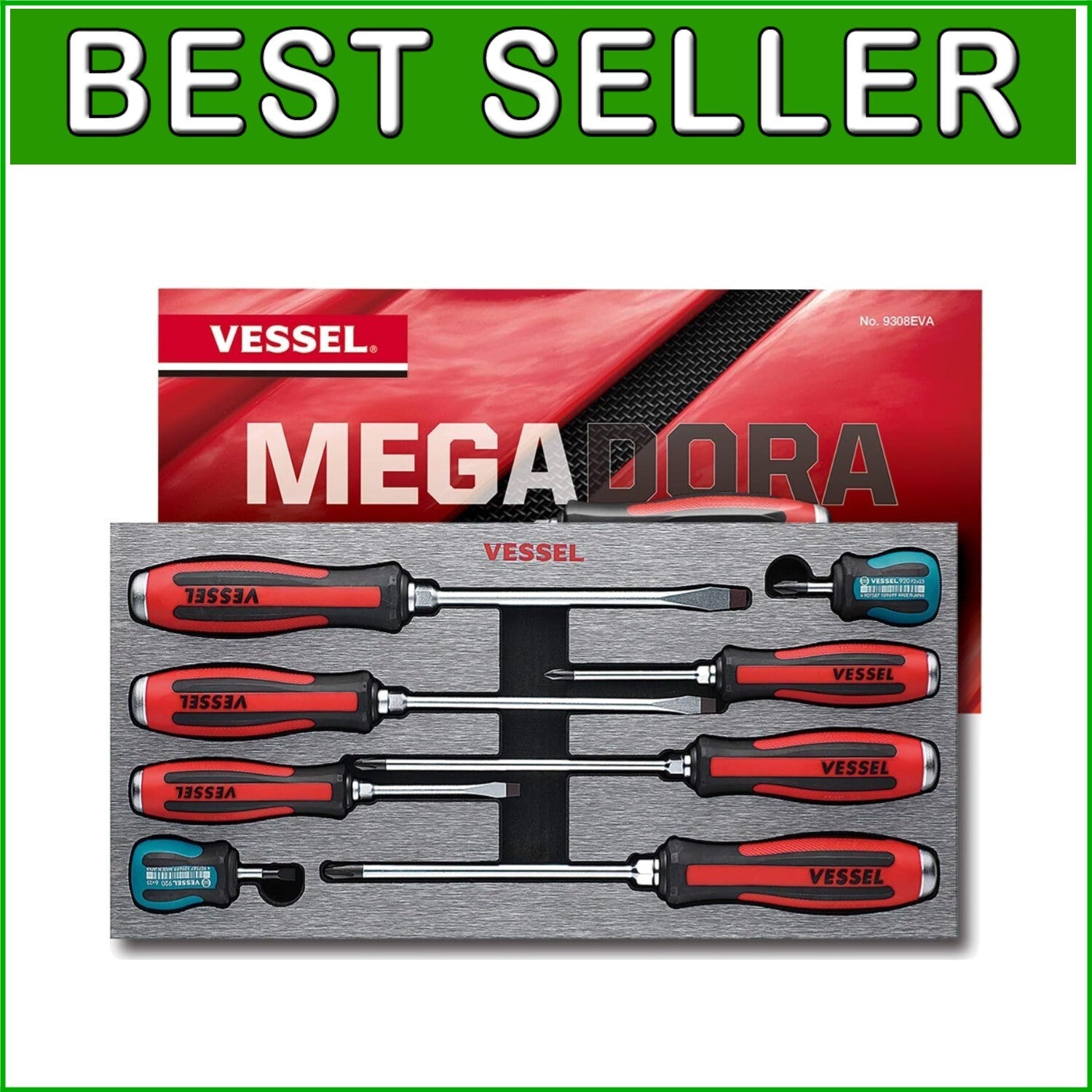Versatile 8-Piece Screwdriver Set with EVA Foam Handle - Ideal for Home & Shop