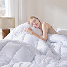 Load image into Gallery viewer, Oversized King Comforter - White All Season Duvet, Lightweight Down Alternative
