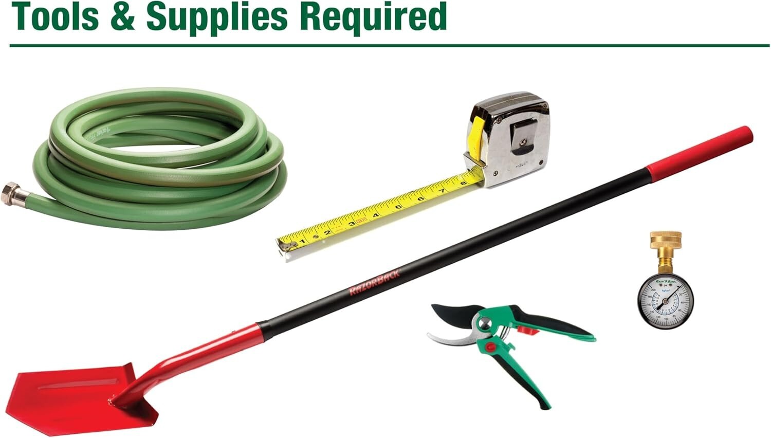 32HE In-Ground Sprinkler System with Click-N-Go Hose Connection - Pro Grade Kit