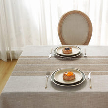 Load image into Gallery viewer, Elegant Striped Waterproof Tablecloth for Kitchen Dining &amp; Holiday Celebrations
