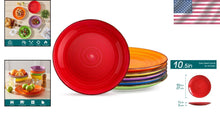 Load image into Gallery viewer, Assorted Color 10.5-inch Ceramic Dinner Plates - Microwave &amp; Dishwasher Safe