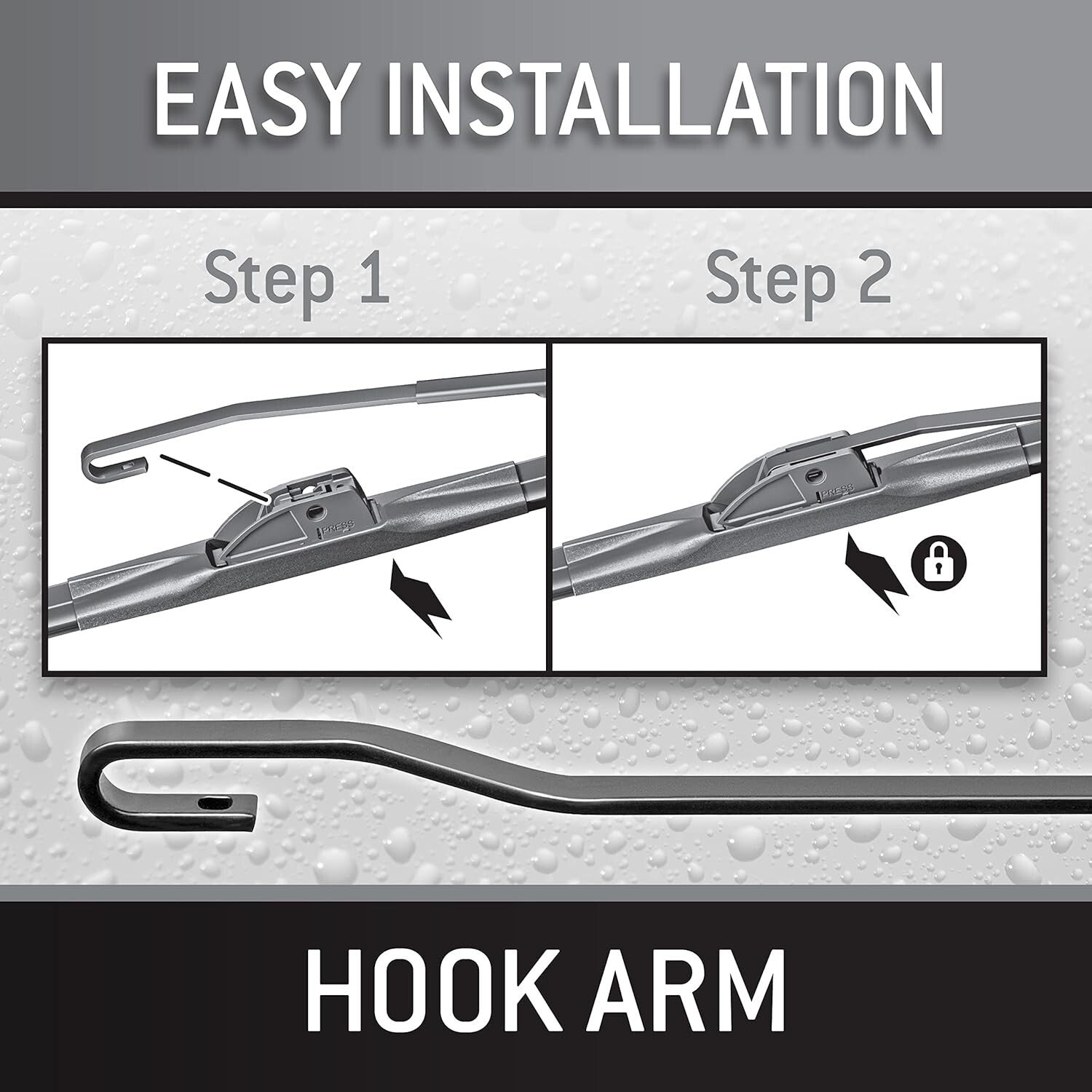 Easy Install 22 & 20 inch Automotive Windshield Wiper Blades for Safe Driving