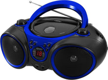 Load image into Gallery viewer, Compact Blue CD-490 Player with AM/FM Radio &amp; Headphone Jack - On-the-Go Audio