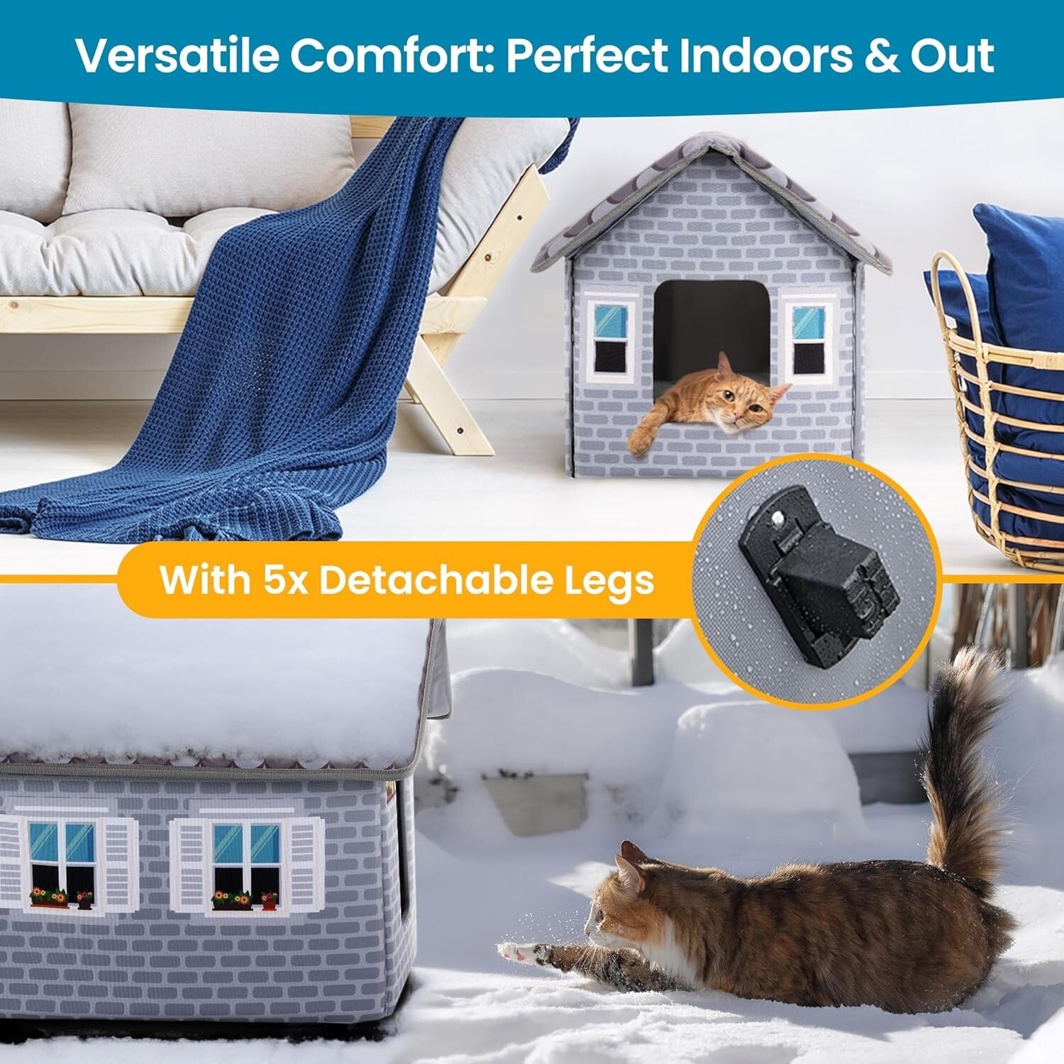 Weatherproof Heated Cat House - Perfect Winter Shelter for Your Outdoor Cats