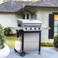 Load image into Gallery viewer, Performance Series 4-Burner Propane Gas Grill with Side Burner - Stainless Steel