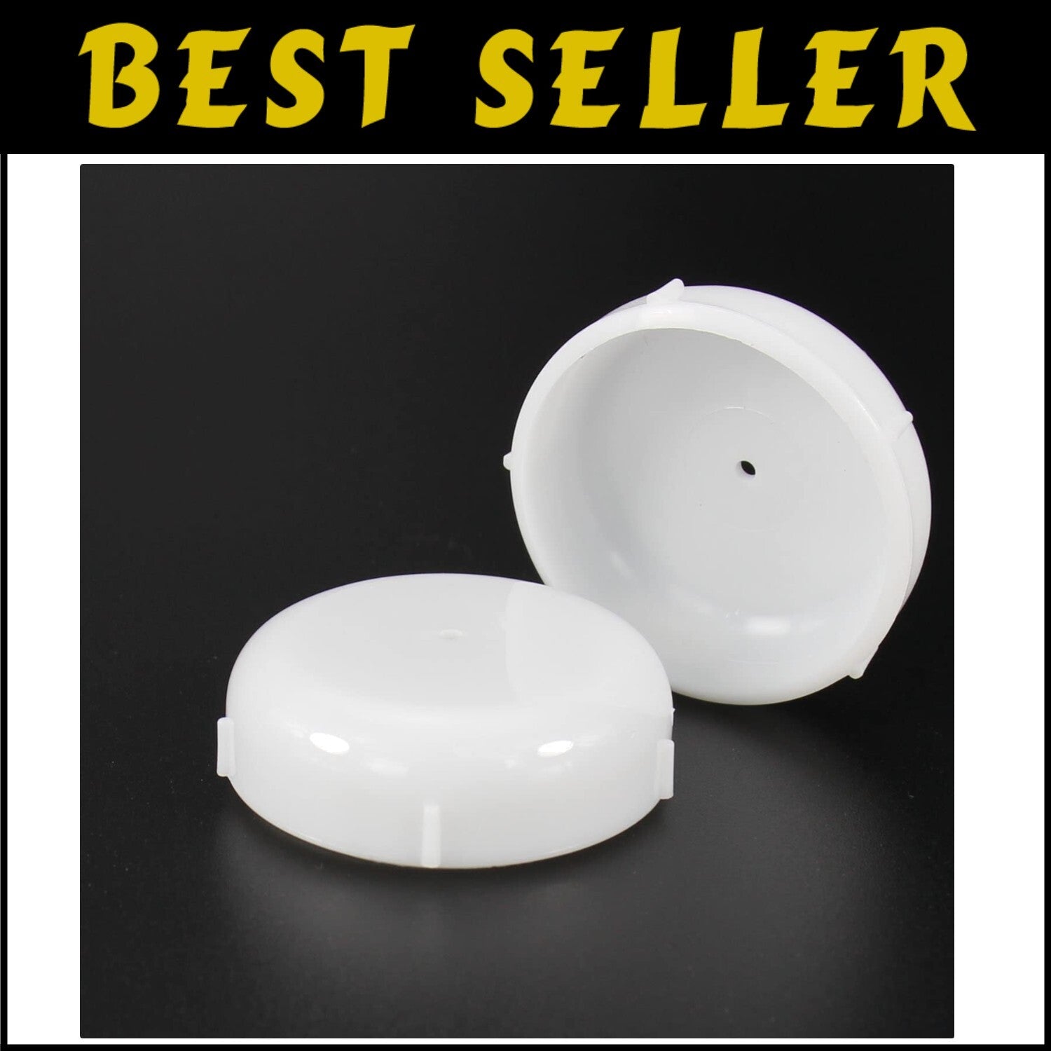 100 Pack 1.5" White Plastic Patio Furniture Glides - Floor Protectors for Chairs