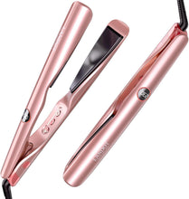 Load image into Gallery viewer, Professional Heat-Up Flat Iron &amp; Curling Iron: 12 Temp Settings &amp; Mat Included
