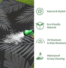 Load image into Gallery viewer, Tropical Palm Leaf Design Outdoor Rug 6' x 9' - Perfect for Beach or Deck
