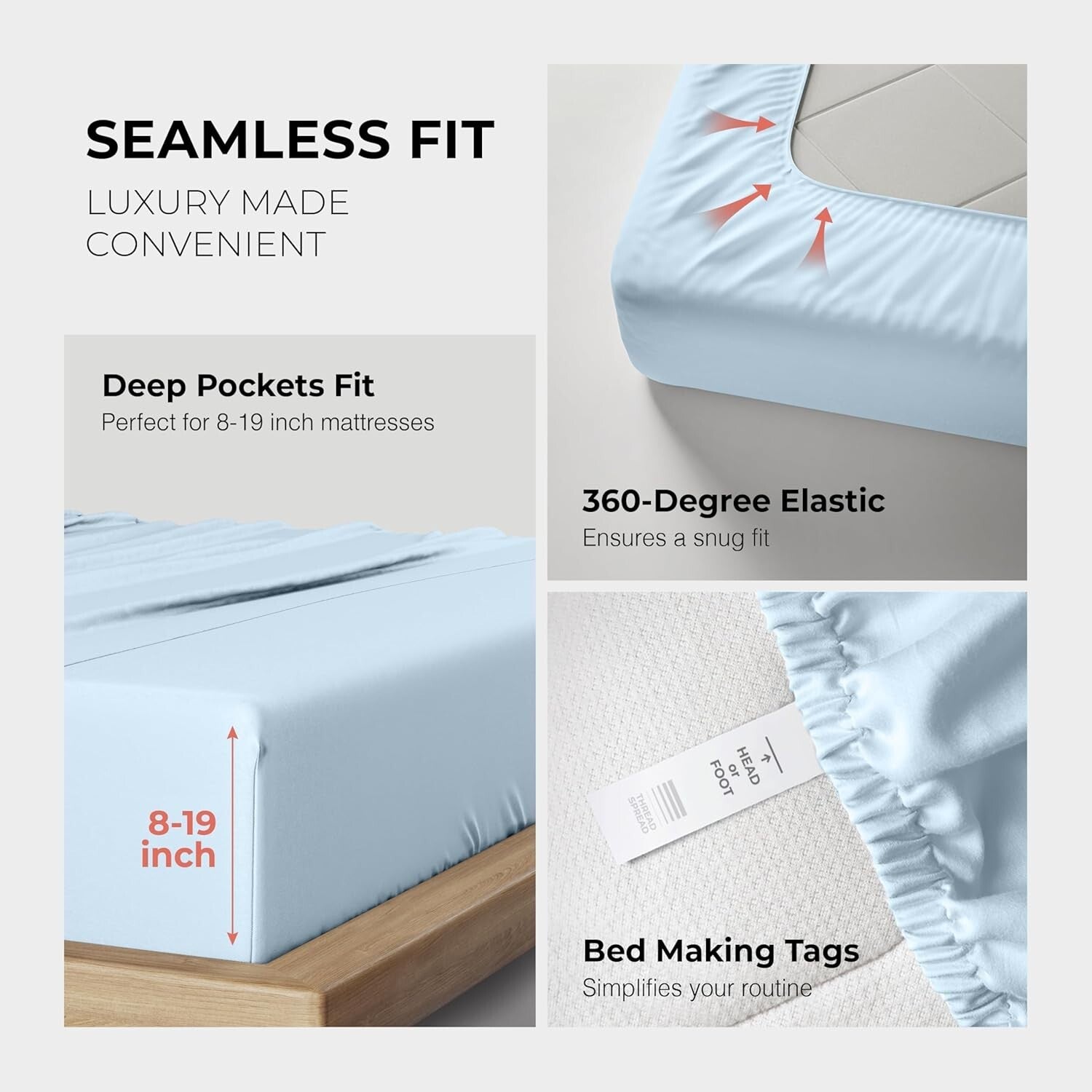 Cooling 100% Egyptian Cotton 4PC Sheet Set - Cal King Size - Hotel Quality