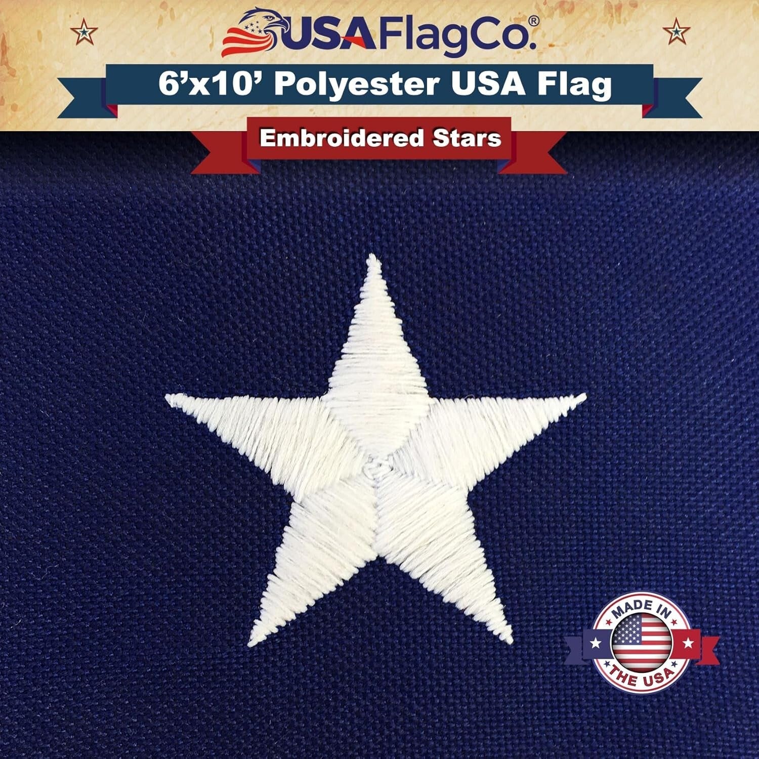 Durable 6'x10' Outdoor American Flag - Weatherproof & Fade Resistant Design