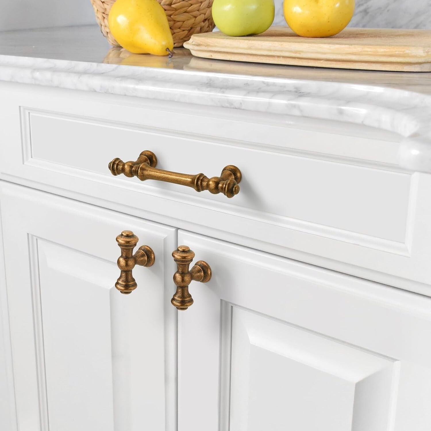 Durable Antique Brass Cabinet Pulls 3 Inch - Perfect for Home Upgrade