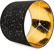 Load image into Gallery viewer, Premium 15" Drum Lamp Shades in Black - Soft Light Diffusion &amp; Easy Assembly