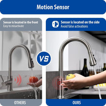 Load image into Gallery viewer, Touchless Kitchen Faucet with Pull Down Sprayer - Elegant Brushed Nickel Finish