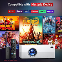 Load image into Gallery viewer, WiFi Mini Projector with Built-in Speaker - 4K Support &amp; Huge 200" Projection