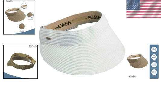 Lightweight Adjustable Paper Braid Visor - Summer Essential for Women