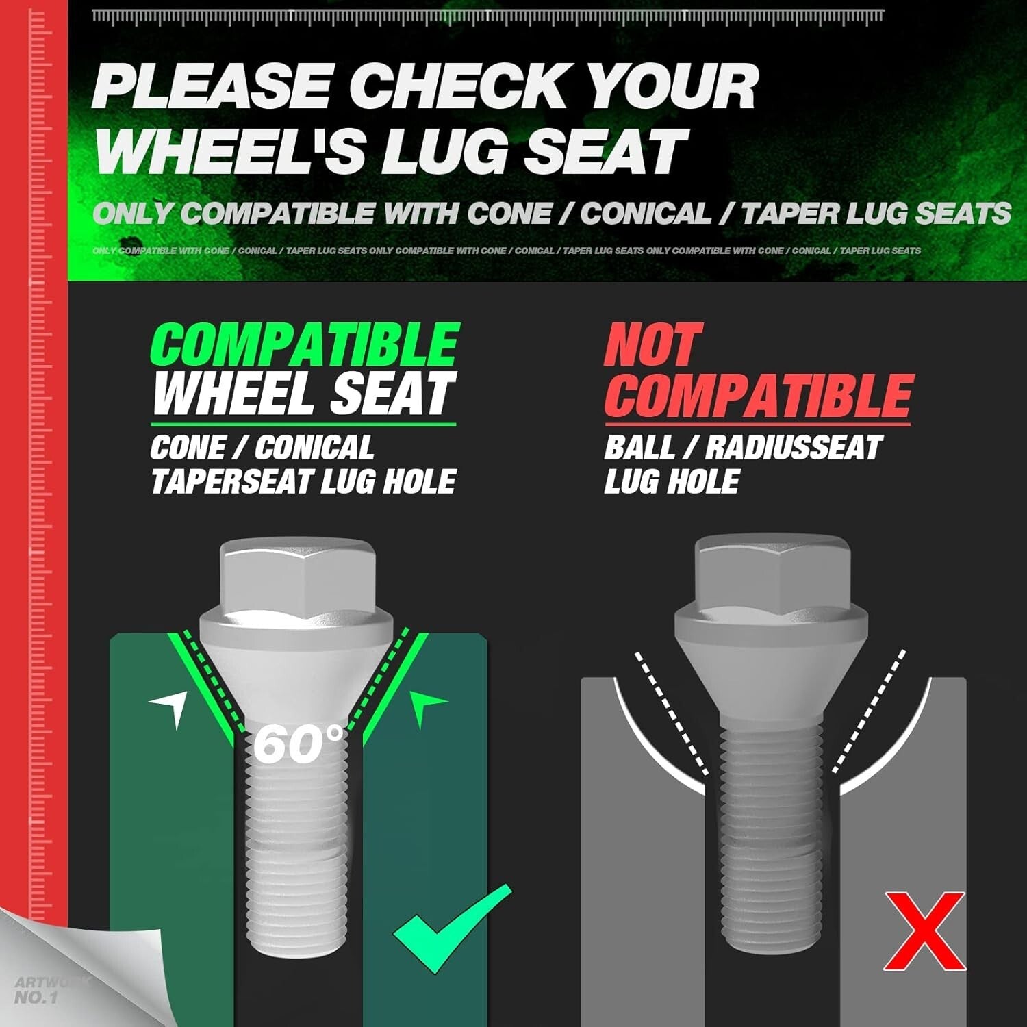 Corrosion-Resistant M14x1.25 Lug Bolts for BMW - Easy Installation, 20pcs