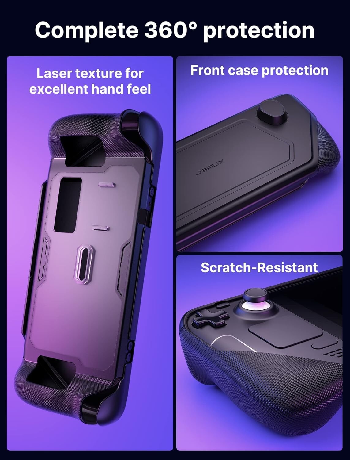 Flexible Modular Case for Steam Deck with Shock-Absorbing Power Bank System