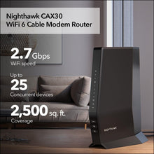 Load image into Gallery viewer, Multi-Gigabit Nighthawk Modem Router - DOCSIS 3.1 with WiFi 6 for 25 Devices
