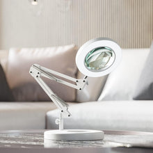 Load image into Gallery viewer, Adjustable 10X Magnifying Glass Lamp with LED - 1800 Lumens, Heavy-Duty Clamp