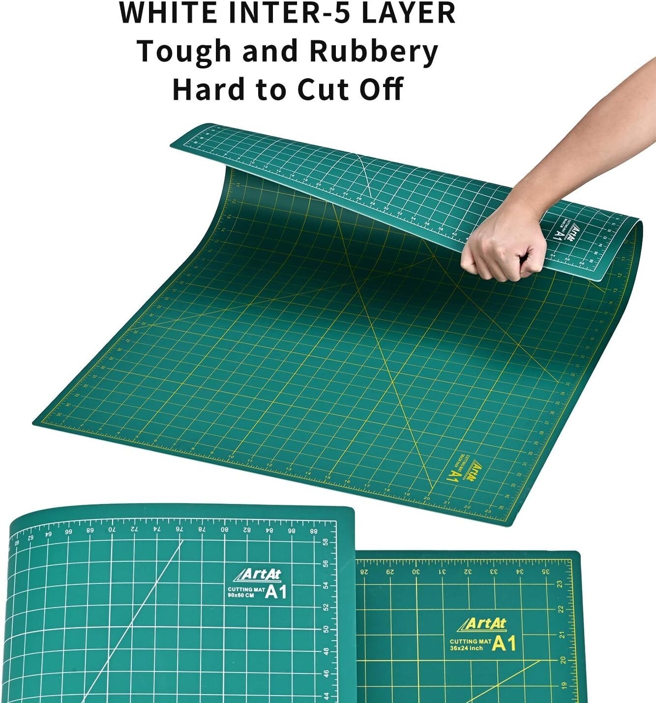 Versatile 24x36" Double-Sided Cutting Mat - Ideal for Sewing, Quilting & Crafts