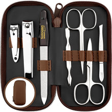 Load image into Gallery viewer, Exclusive Finger &amp; Toe Nail Clipper Set with Real Leather Case - Germany Made
