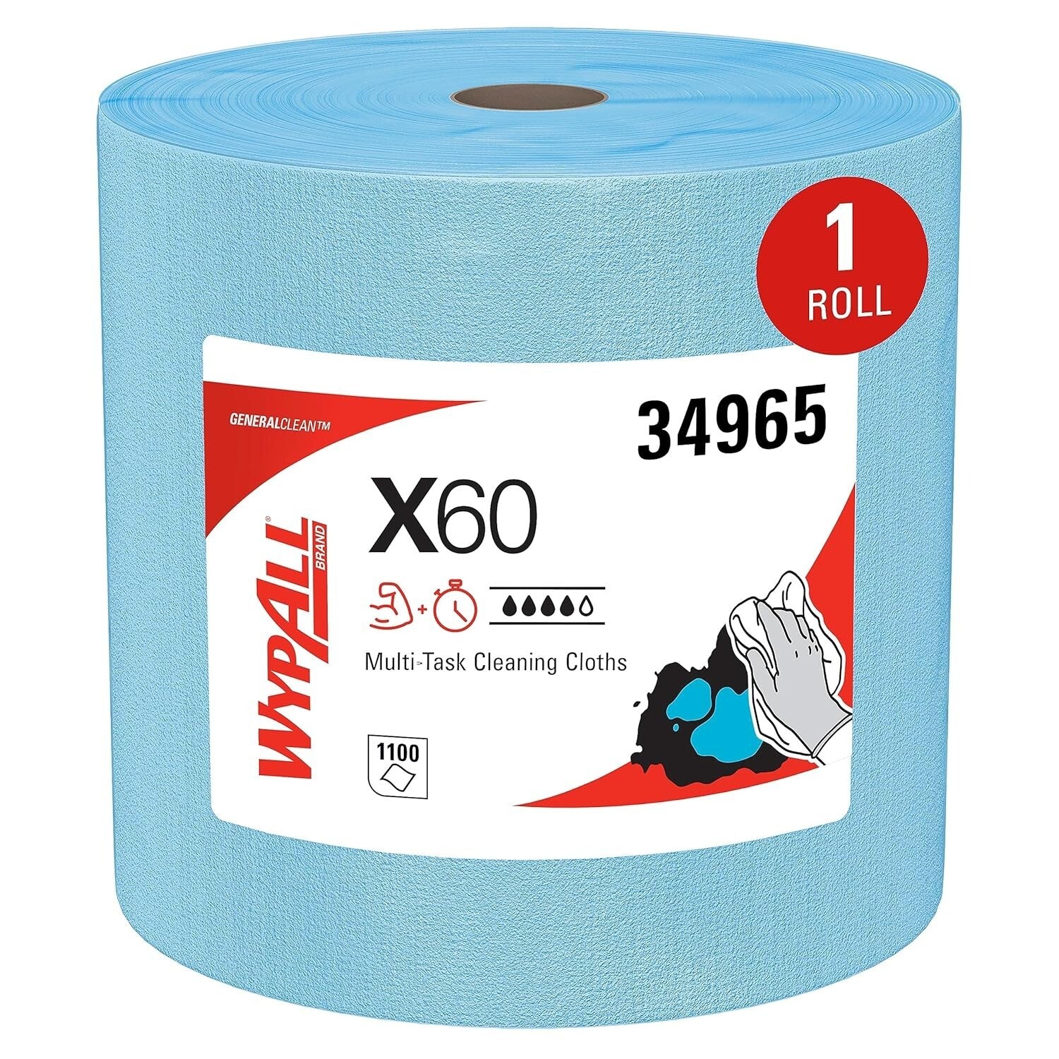 Strong & Lightweight X60 Cloths - 1,100 Sheets of Perforated Cleaning Power