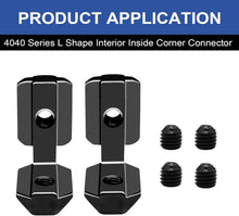 Load image into Gallery viewer, Compact 4040 Aluminum Joint Bracket Set with Nuts and Screws for Custom Builds