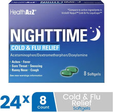 Load image into Gallery viewer, Multi-Symptom Nighttime Cold &amp; Flu Medicine - Fast-Acting Non-Drowsy Softgels