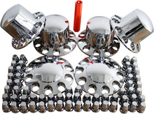 Load image into Gallery viewer, Chrome ABS Complete Axle Cover Set with Hub Caps &amp; Lug Nut Covers for Trucks