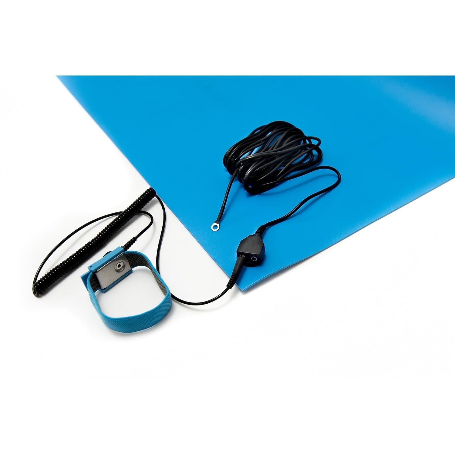 Durable Blue ESD Anti-Static Table Mat - 60”x24” with Essential Accessories