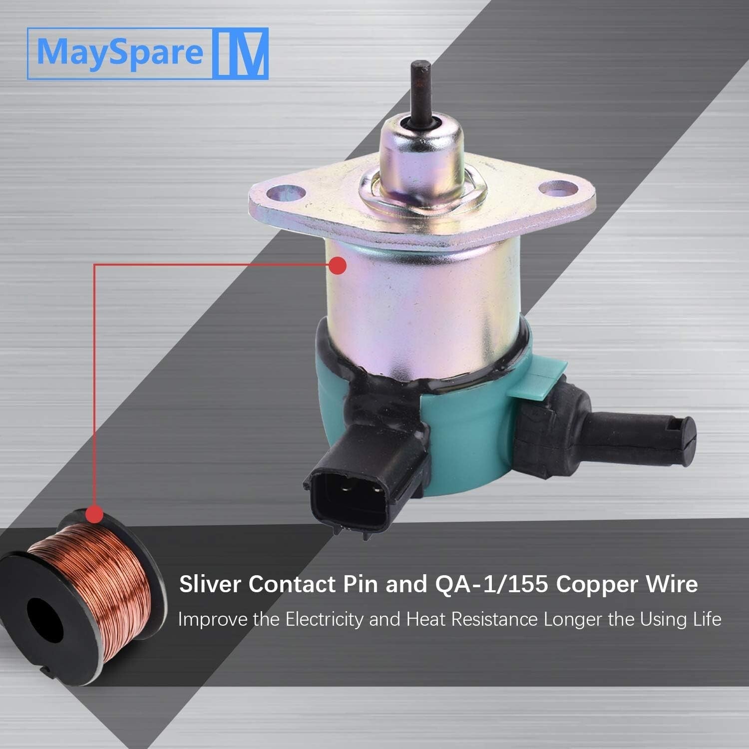 12V Fuel Shut Off Solenoid Compatible with Kubota D-Series – Easy Installation